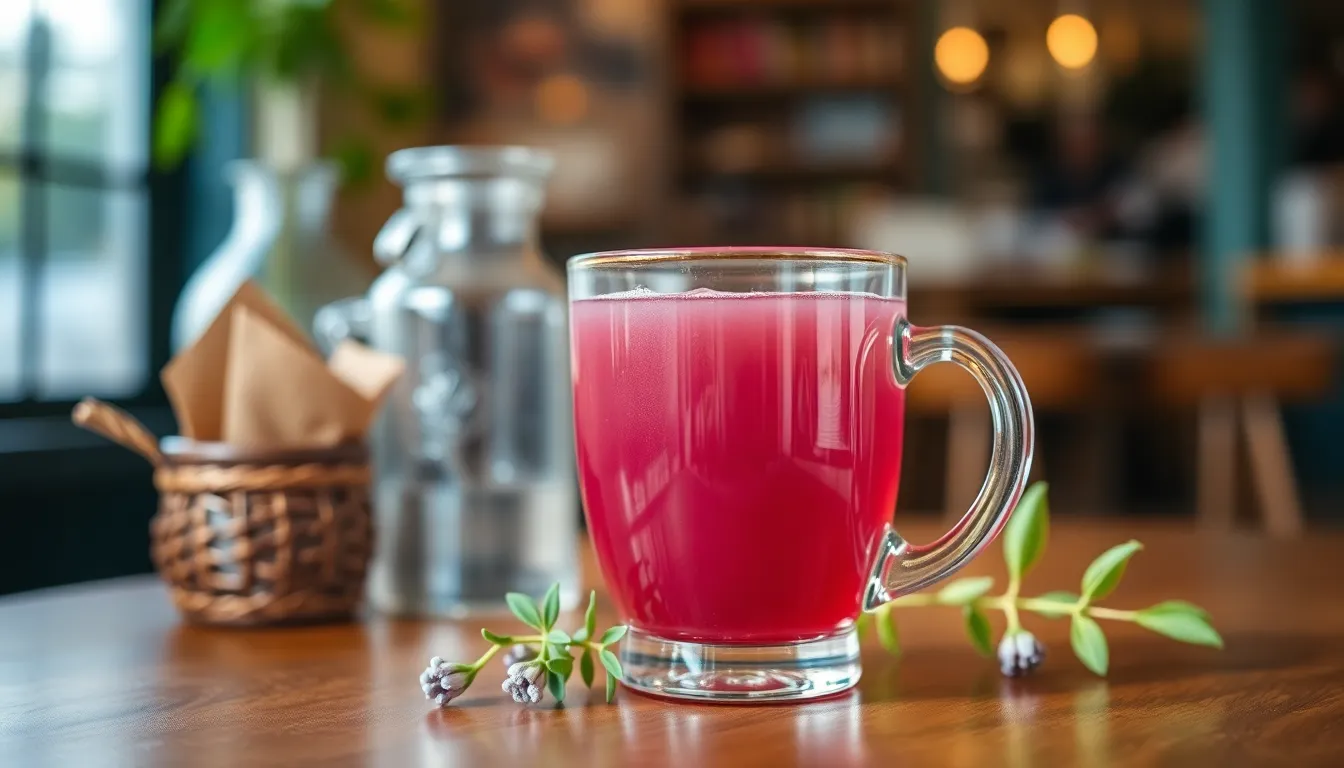 Chicory herbal tea drink