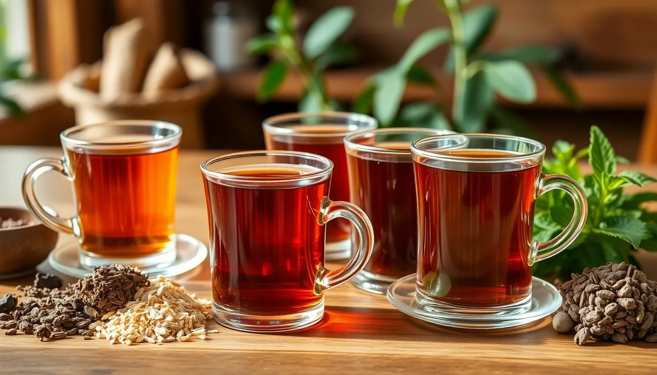 Herbal tea assortment varieties comparison