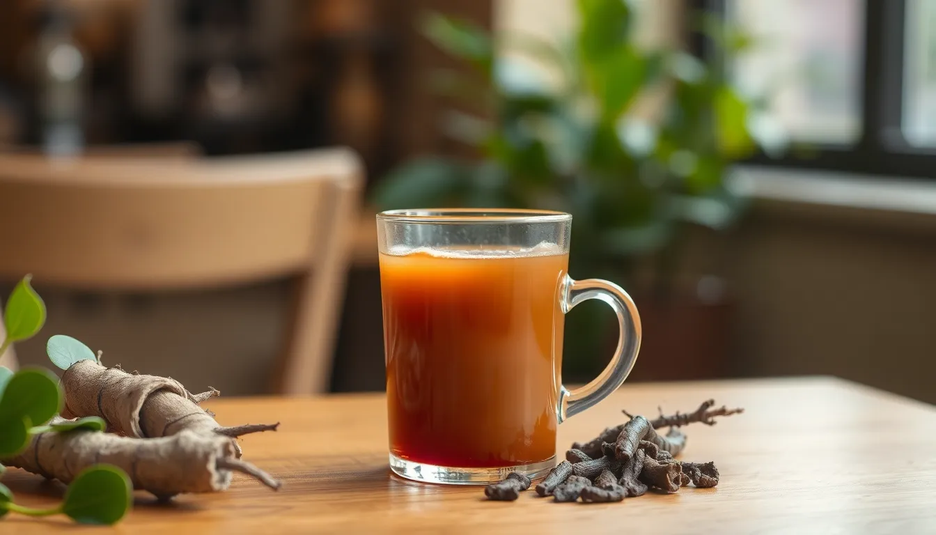 Chicory root tea dark roasted