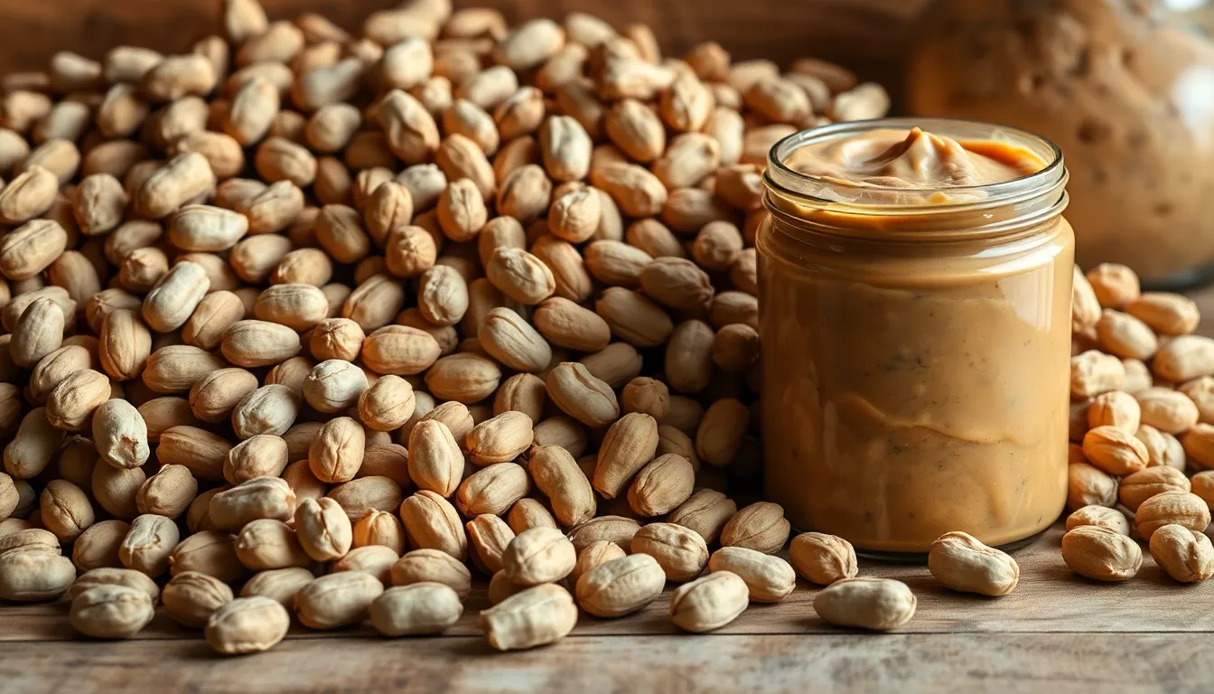 Abundance of raw peanuts in shells. Great for backgrounds or agricultural themes.