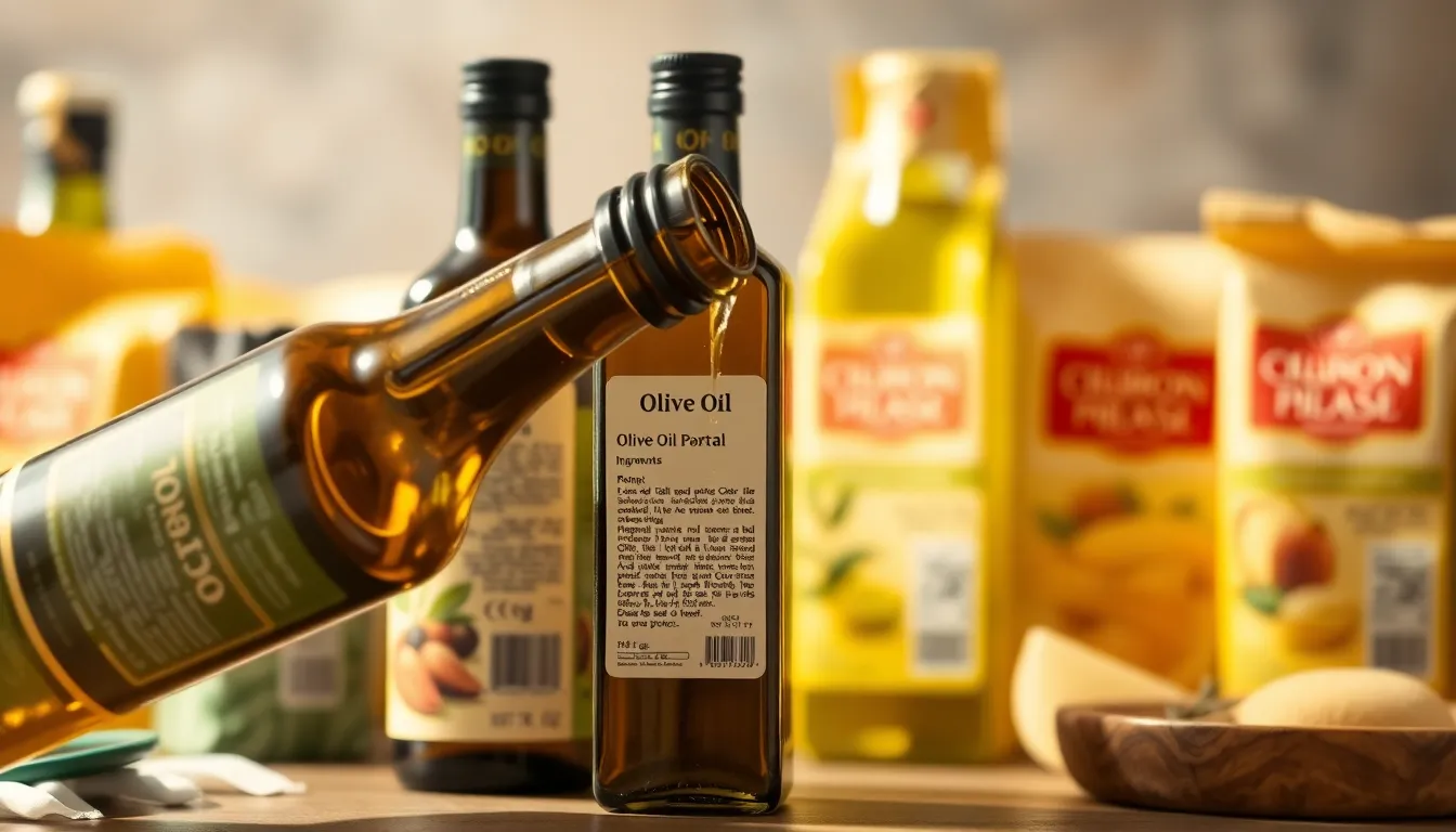 Olive oil extra virgin bottle pour