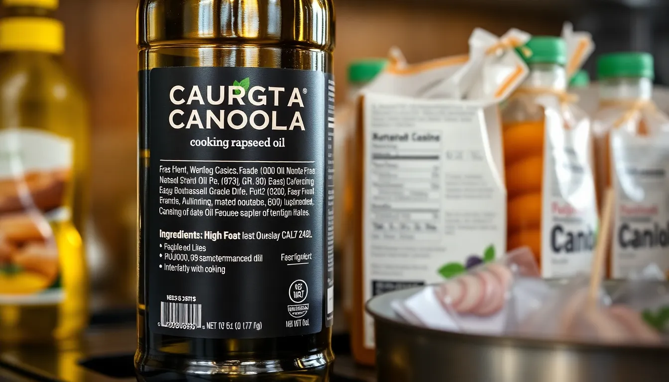 Canola rapeseed oil cooking high heat