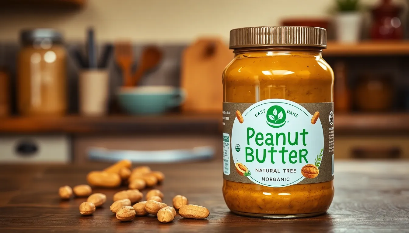 Close-up of a clear jar filled with gummy supplements, against a plain backdrop.