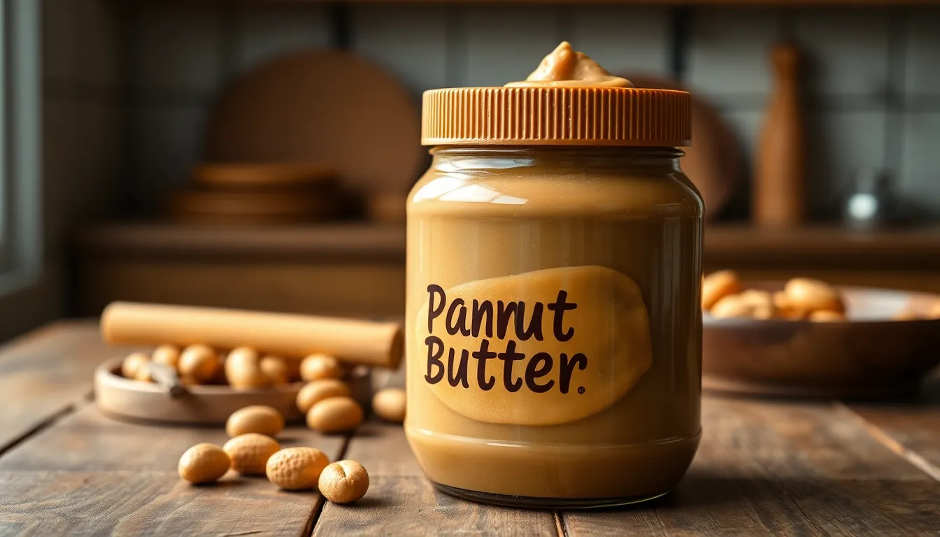 peanut butter crunchy nuts texture bowl
