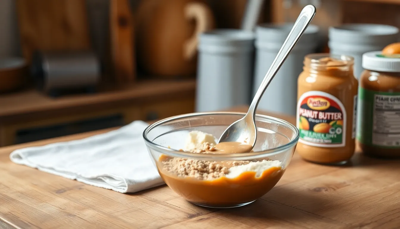 Mixing stirring bowl spoon ingredients
