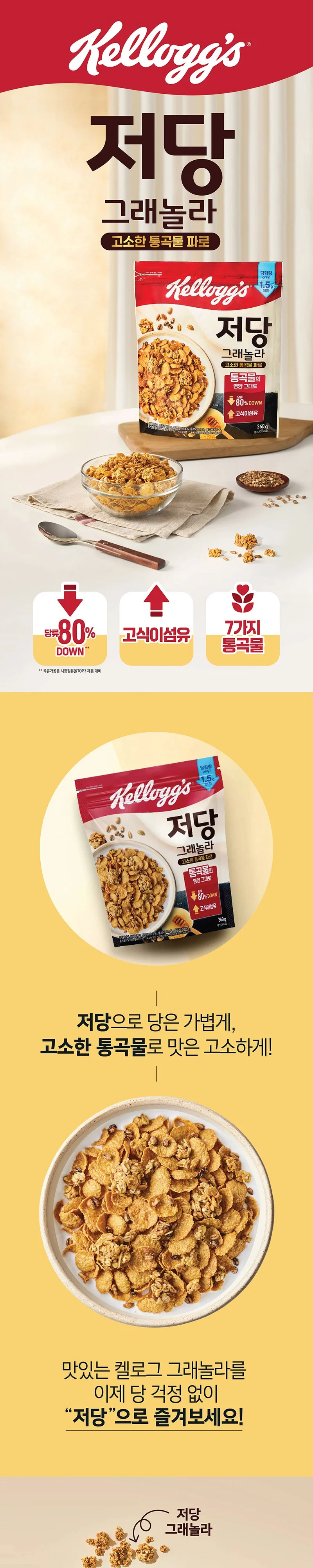 마켓오 오!그래놀라 저당 통보리 원재료표